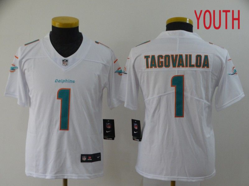 Youth Miami Dolphins #1 Tagovailoa White Nike Vapor Untouchable Stitched Limited NFL Jerseys